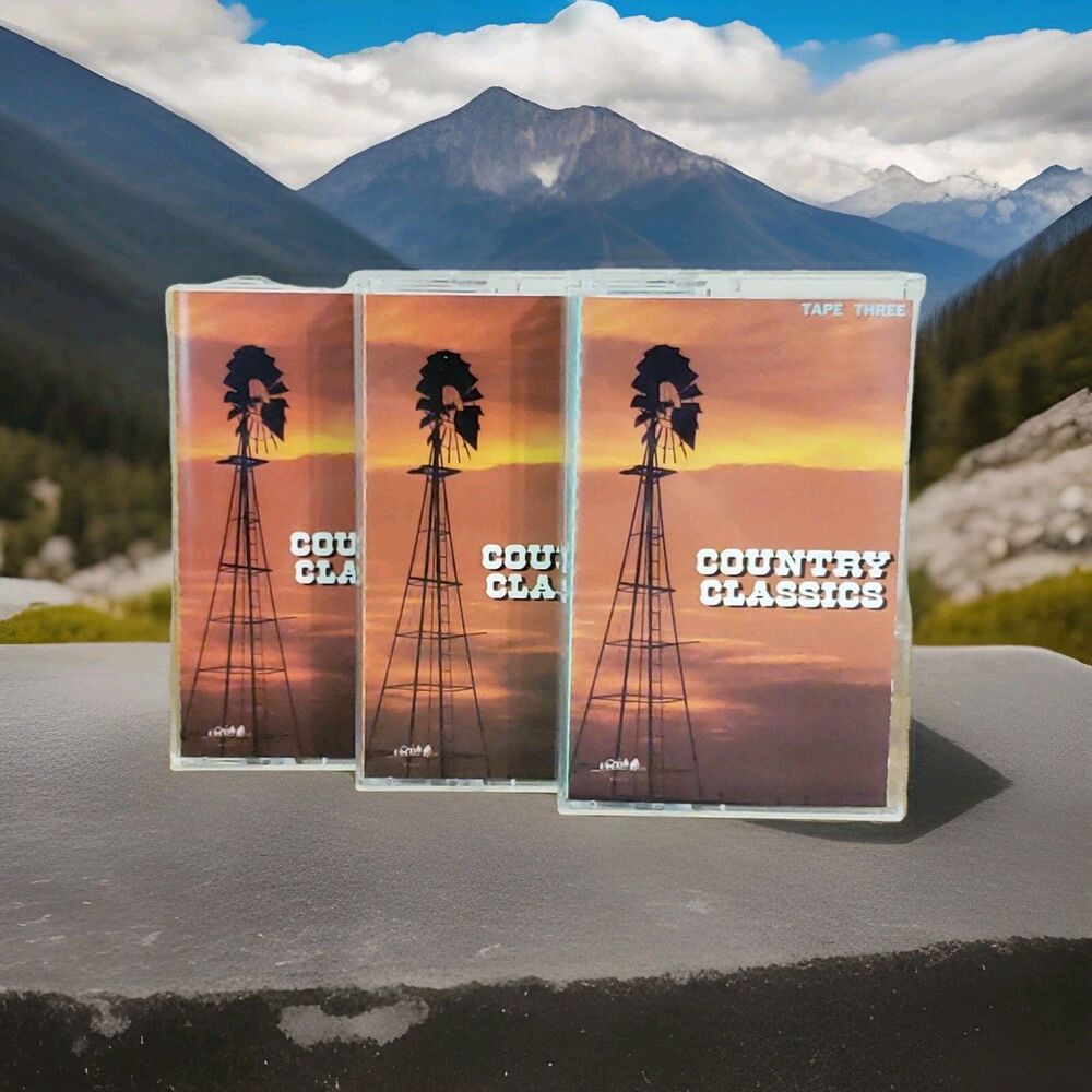 Country Classics 3-Tape Set Cassette 1992 Heartland RCA Johnny Cash Willie Nelso